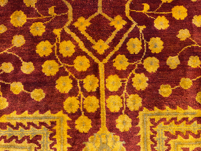 8’1”x9’10” Hand-Knotted Wool Tibetian Area Rug
