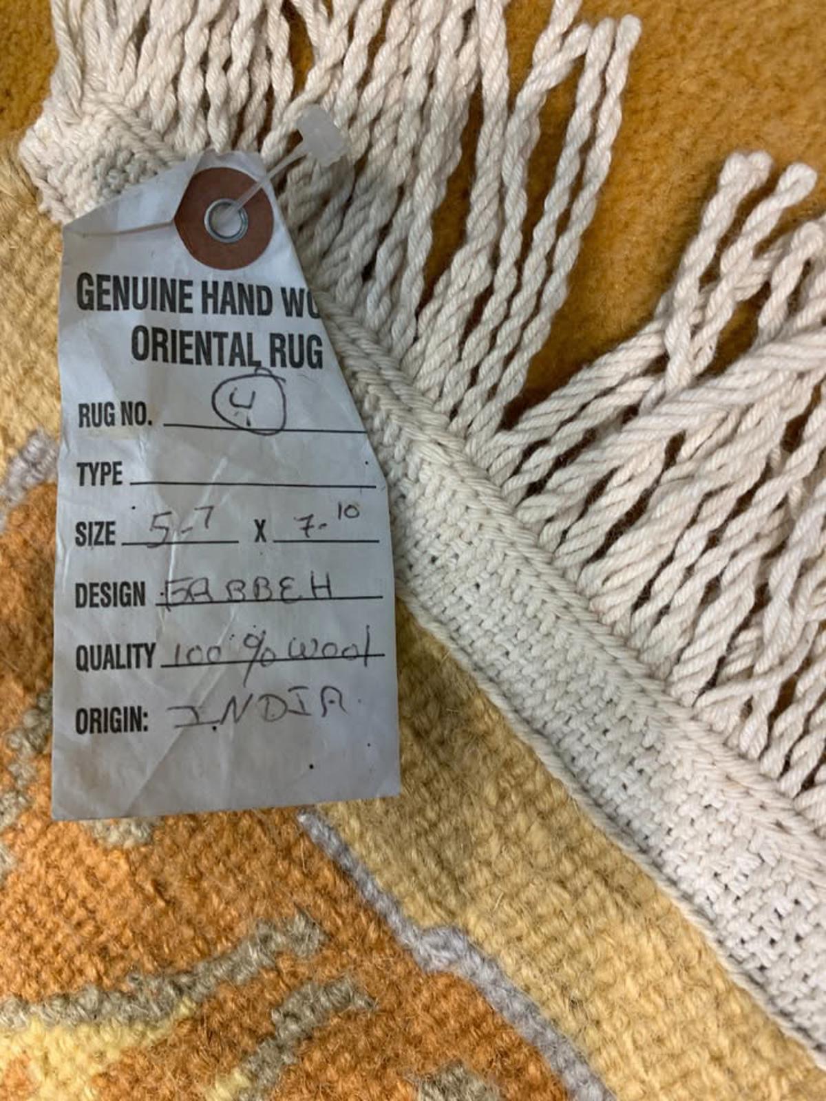 5'7"x7'10" Handmade 100% Wool Gabbeh Design Rug