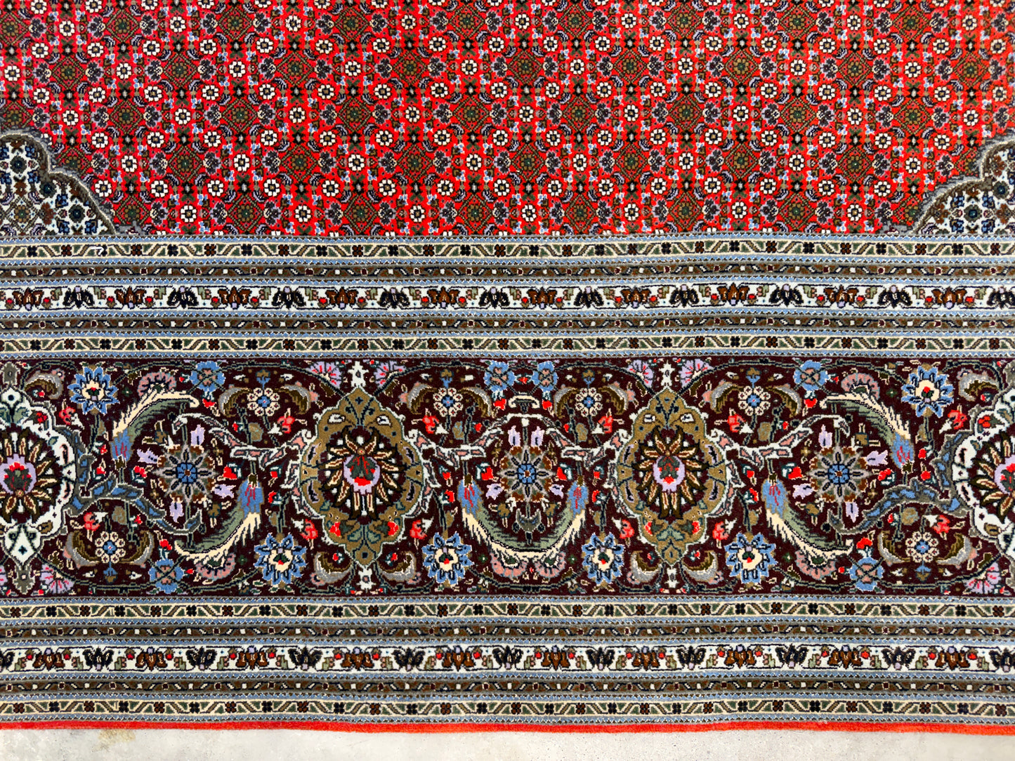Hand-Knotted Persian Tabriz Mahi Rug - 10’x13’