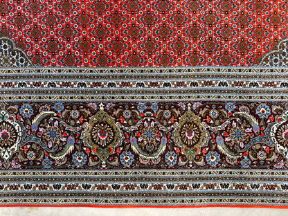 Hand-Knotted Persian Tabriz Mahi Rug - 10’x13’