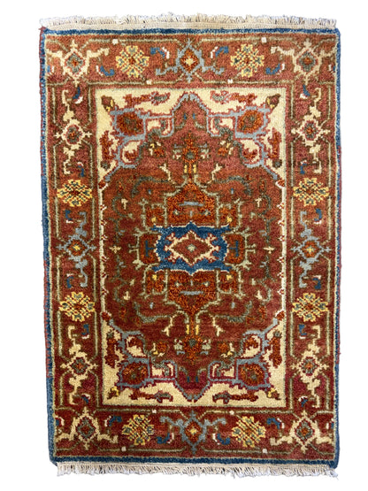 Hand-Knotted IndoHeriz Rug - 2’x3’
