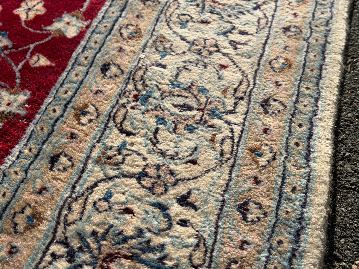 Hand-Knotted 12 La Persian Nain Rug - 6’9”x9’4”