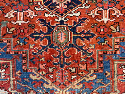 Hand-Knotted Persian Heriz Serapi Rug - 8’1”x10’5”