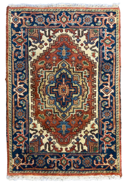 Hand-Knotted IndoHeriz Rug - 2’x3’