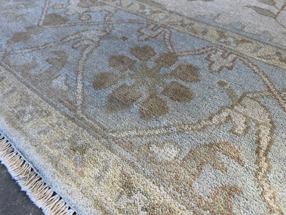 8’1”x9’10” Hand-Knotted Wool Oushak Area Rug