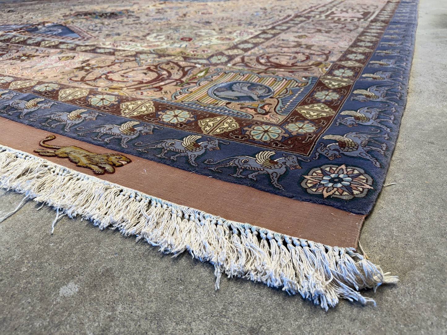 11’3”x16’3” Hand-Knotted 70 Raj Signed Persian Tabriz Rug