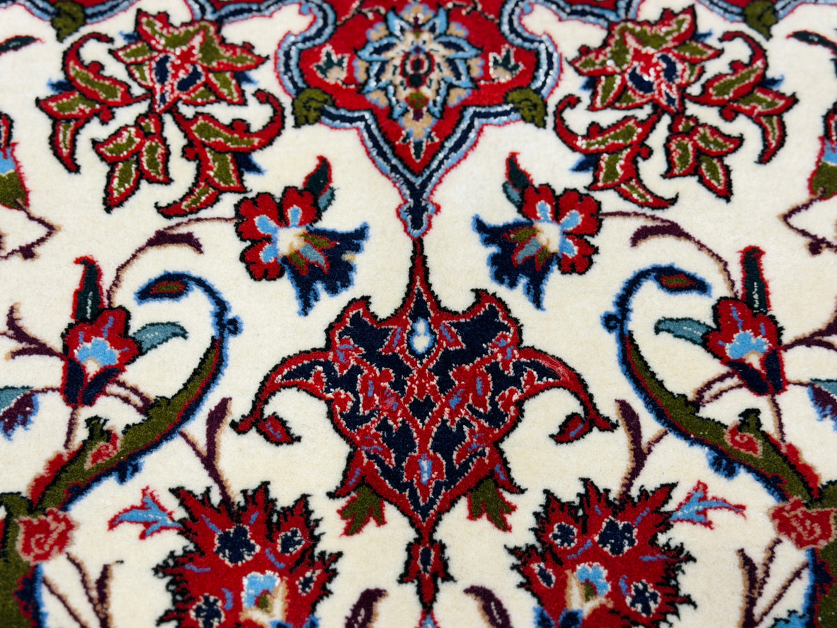 Hand-Knotted Persian Isfahan Rug - Signed Seirafian - 6’6”x10’2”