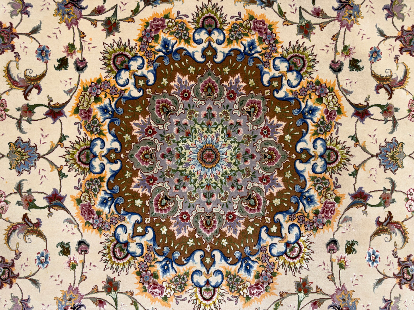 Hand-Knotted 70 Raj Persian Tabriz Rug - 6’6”x10’4”