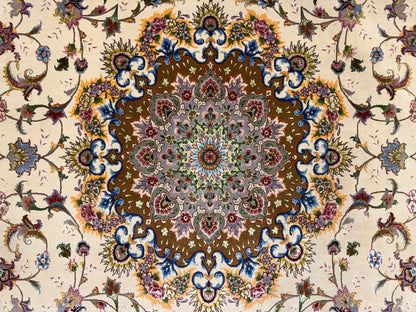 Hand-Knotted 70 Raj Persian Tabriz Rug - 6’6”x10’4”