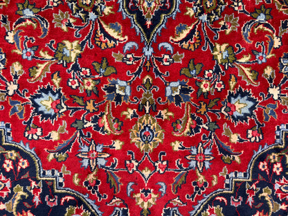 9’6”x12’6” Hand-Knotted Persian Kashan Area Rug
