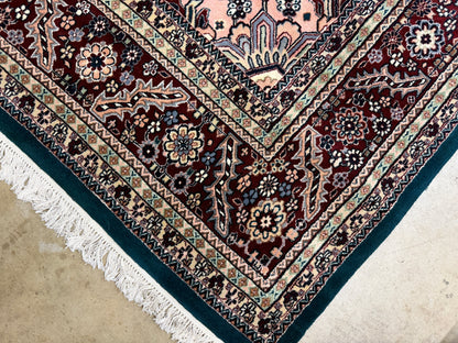 9’9”x13’10” Hand-Knotted Wool IndoHeriz Oriental Area Rug