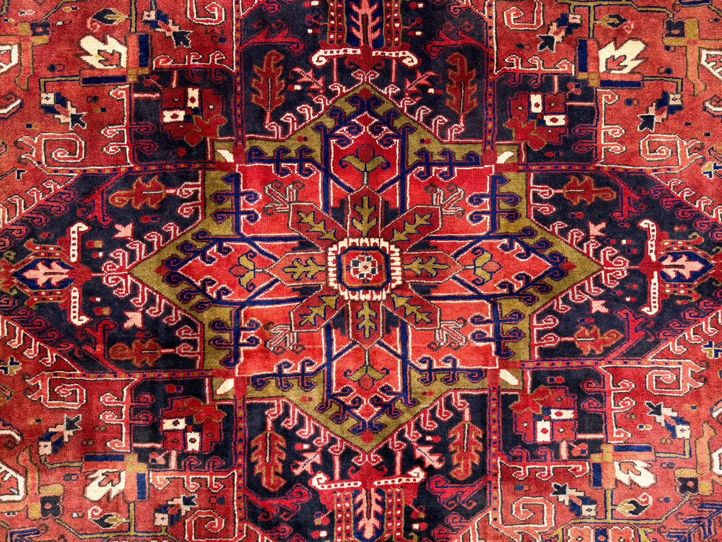 Hand-Knotted Persian Heriz Rug - 9’3”x12’2”