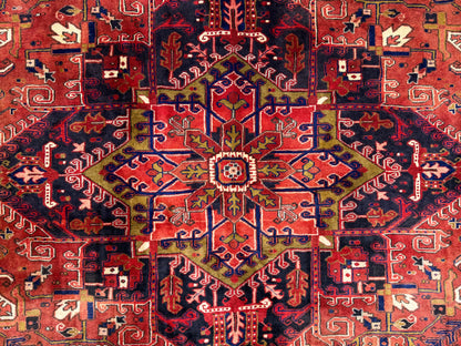 Hand-Knotted Persian Heriz Rug - 9’3”x12’2”