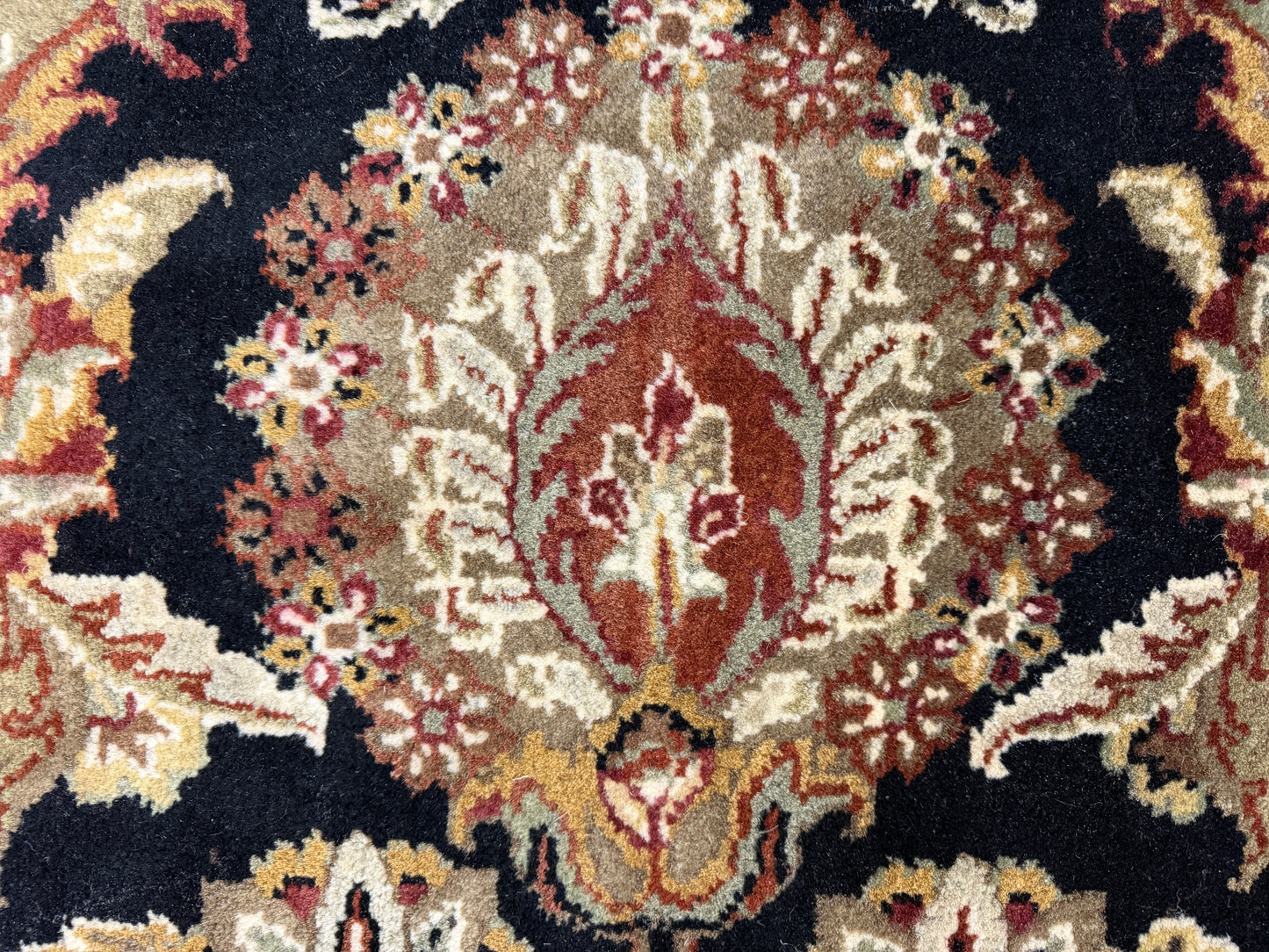 12’1”x15’2” Hand-Knotted Wool Agra Area Rug Handmade All-over Carpet