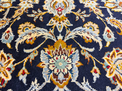 9’8”x12’5” Hand-Knotted Fine Wool Persian Kashan Signed Area Rug