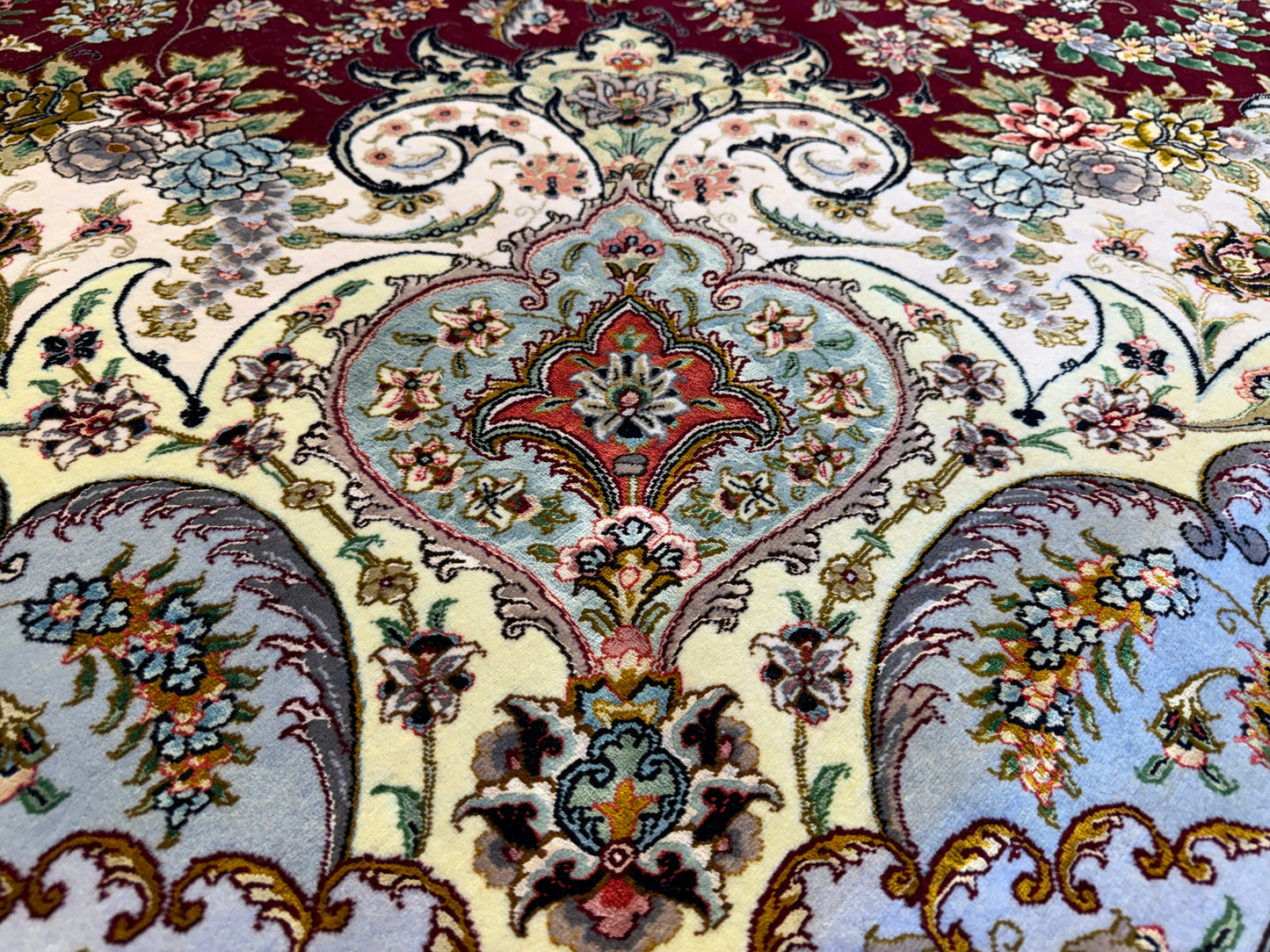 11’4”x16’6” Hand-Knotted 70 Raj Persian Tabriz Rug