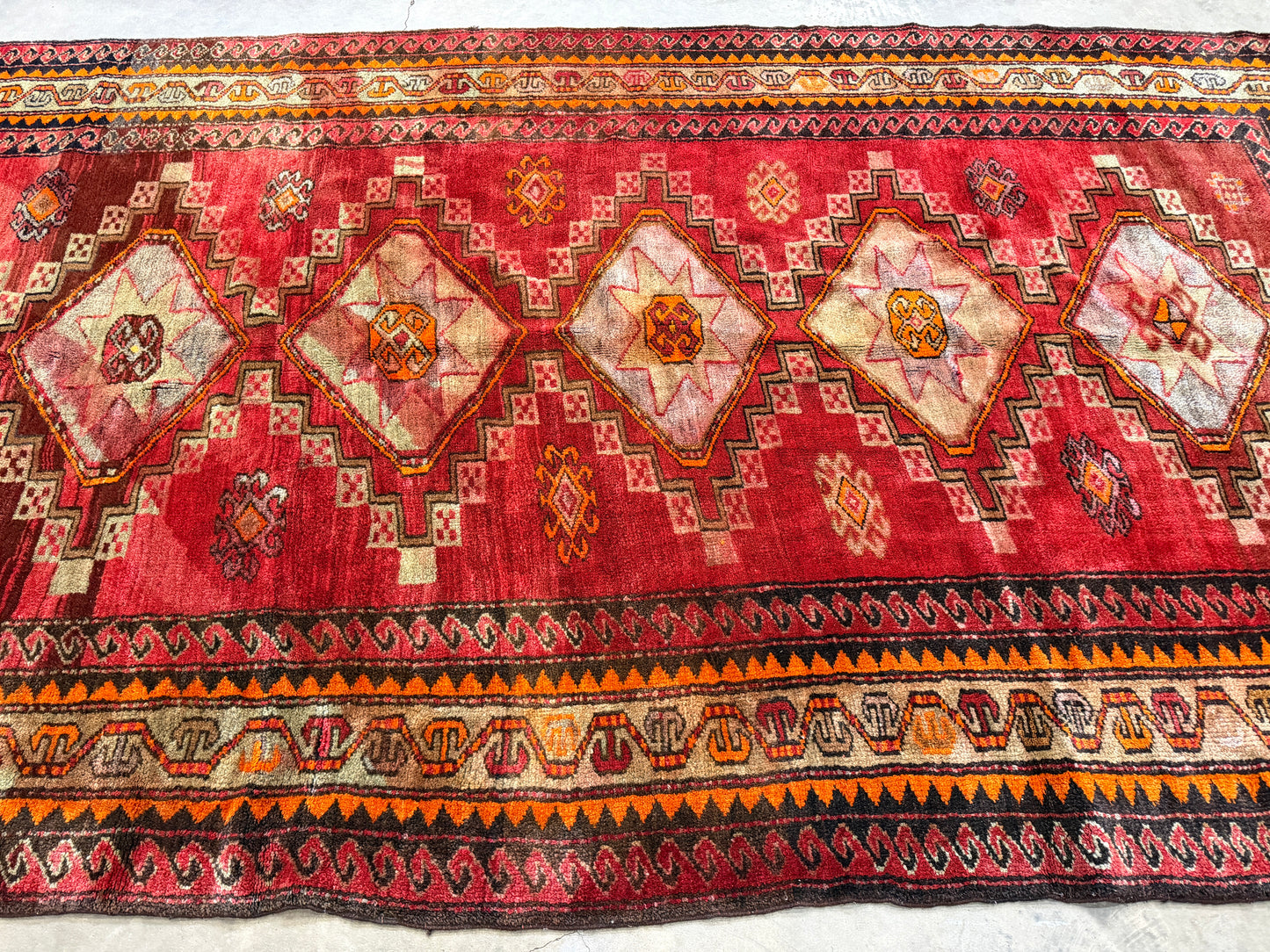 5’7”x10’7” Antique Hand-Knotted Wool Russian Kazak Oriental Rug 5x10 Handmade Carpet