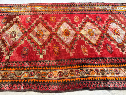 5’7”x10’7” Antique Hand-Knotted Wool Russian Kazak Oriental Rug 5x10 Handmade Carpet