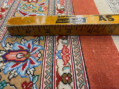 11’3”x16’5” Hand-Knotted 100% Silk Persian Qum Rug - Signed