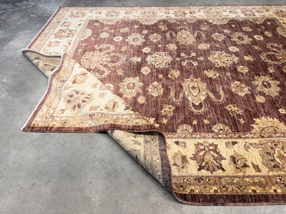8’x10’ Hand-Knotted Wool Agra Area Rug