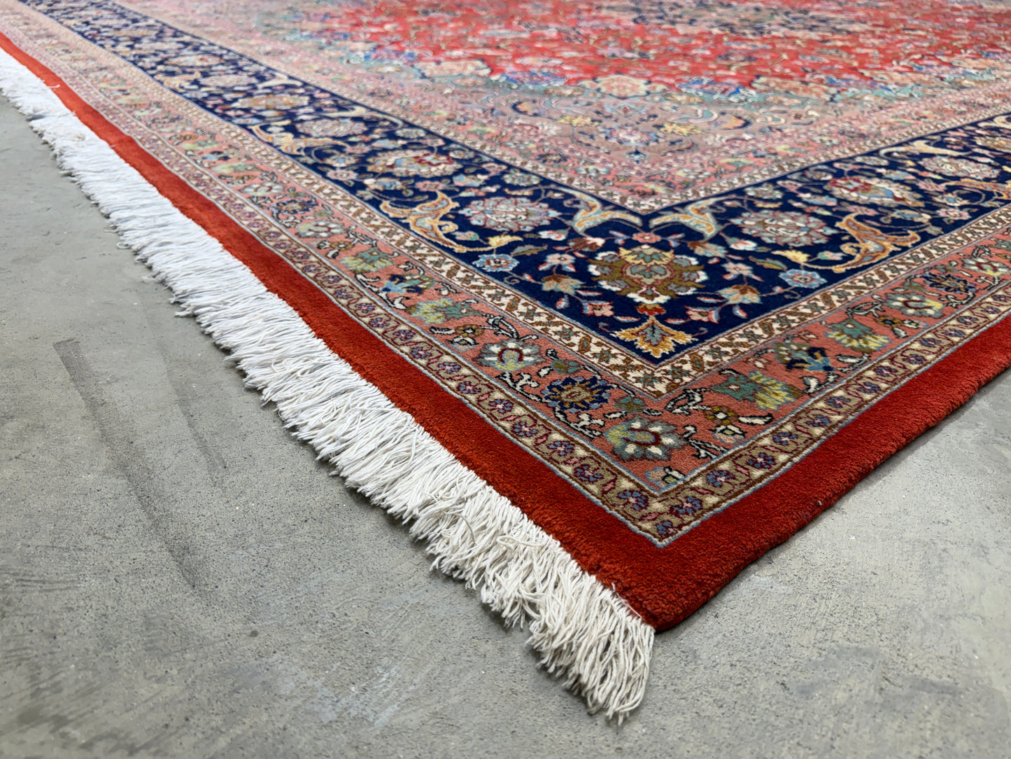 Hand-Knotted Persian Tabriz Rug - 9’9”x12’7”