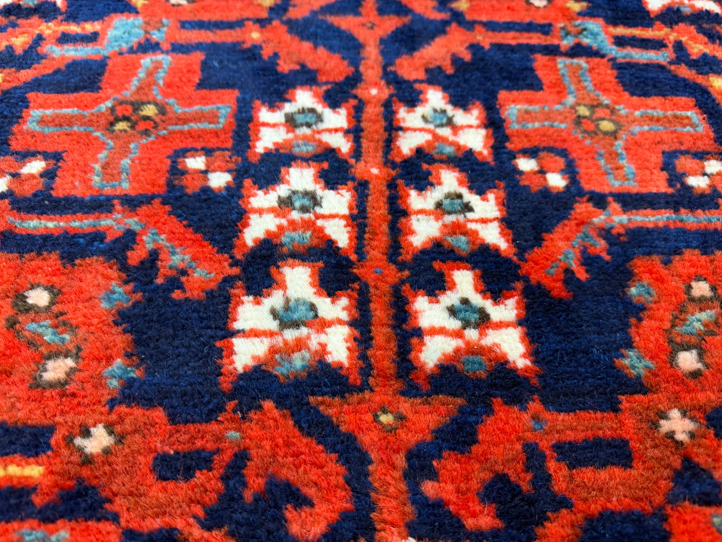 Hand-Knotted Malayer Runner - 3’4”x13’8”