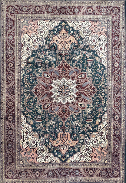 9’9”x13’10” Hand-Knotted Wool IndoHeriz Oriental Area Rug