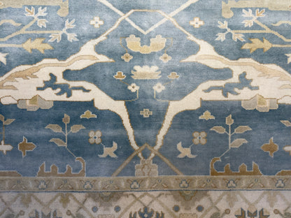 7’10”x10’ Hand-Knotted Wool Oushak Area Rug