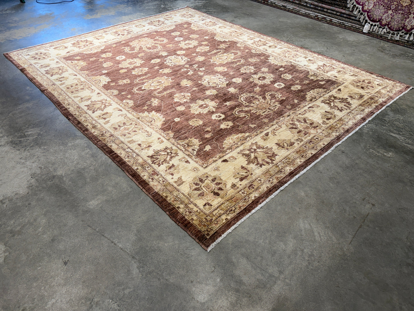 8’x10’ Hand-Knotted Wool Agra Area Rug