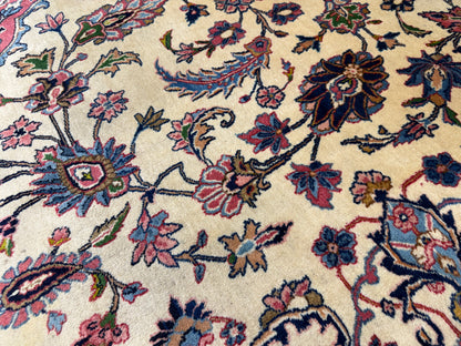 9’6”x14’6” Hand-Knotted Persian Kashan Area Rug