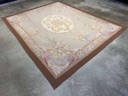 Antique Flatweave Aubusson Rug - 8’x10’
