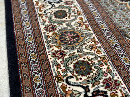 Hand-Knotted Persian Tabriz Mahi Rug - 6'8"x10'