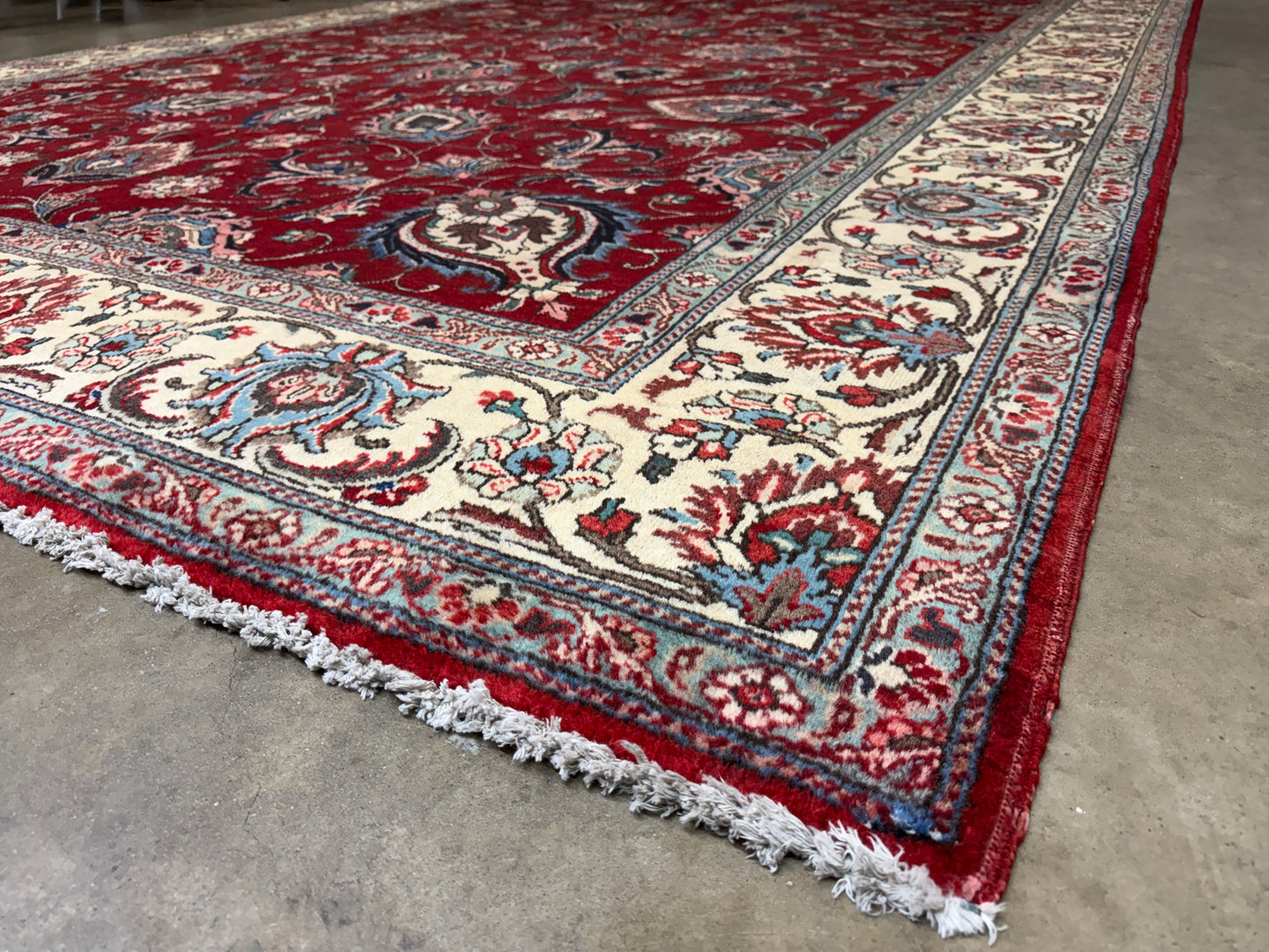 Hand-Knotted Persian Tabriz Rug - 9’9”x13’4”