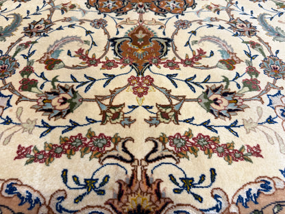 Hand-Knotted 60 Raj Persian Tabriz Rug - 4’11”x6’8”