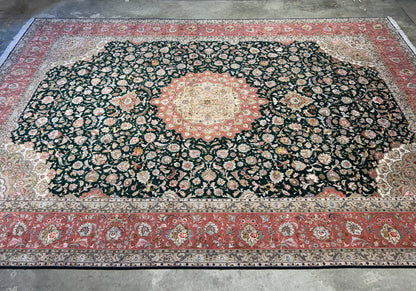 Hand-Knotted 70 Raj Persian Tabriz Rug - 11’6”x16’7”
