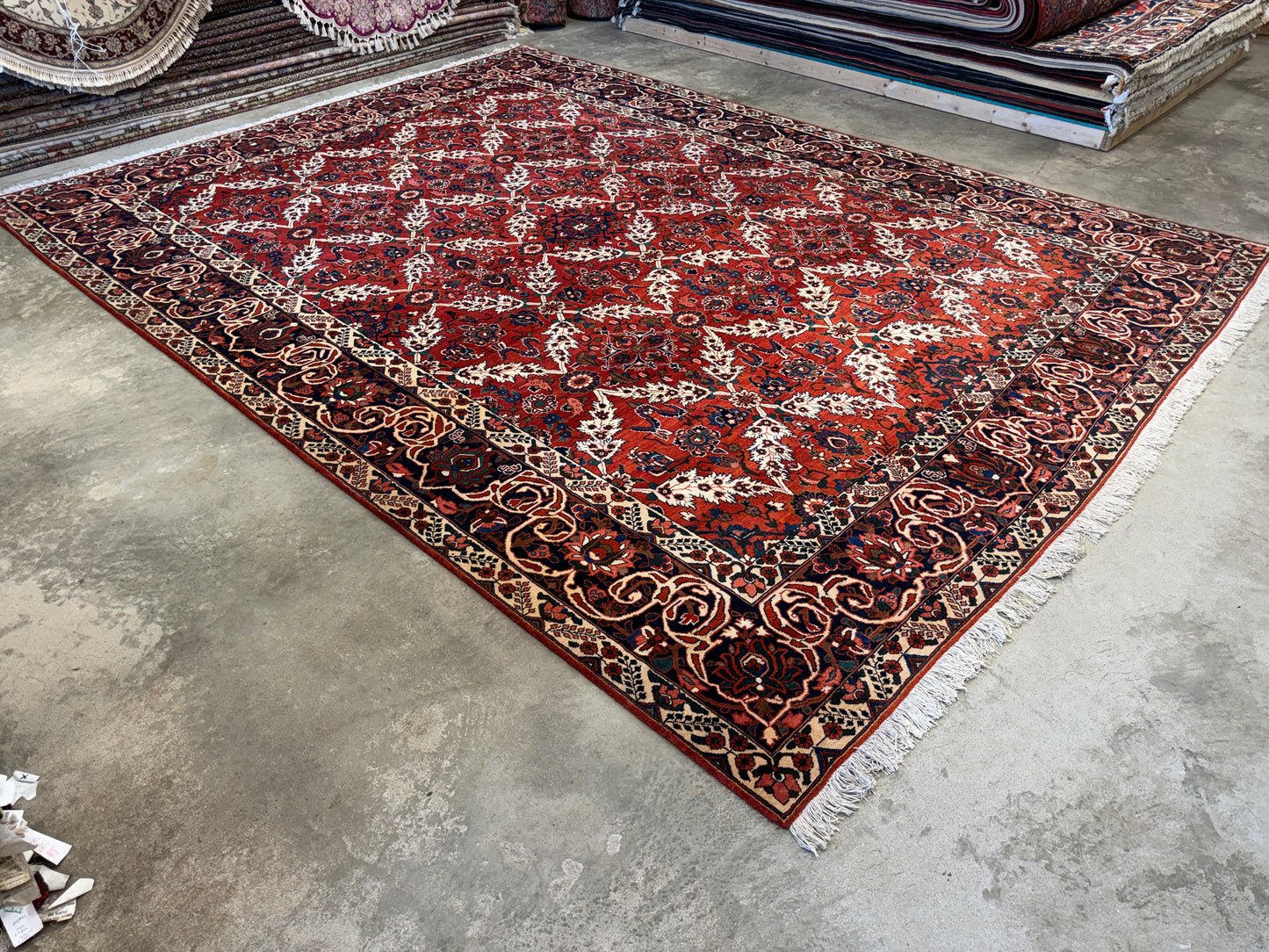 10’5”x14’ Hand-Knotted Persian Bakhtiari Saman Area Rug