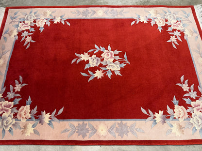 Hand-Knotted Art-Deco Rug - 4'x6'2"