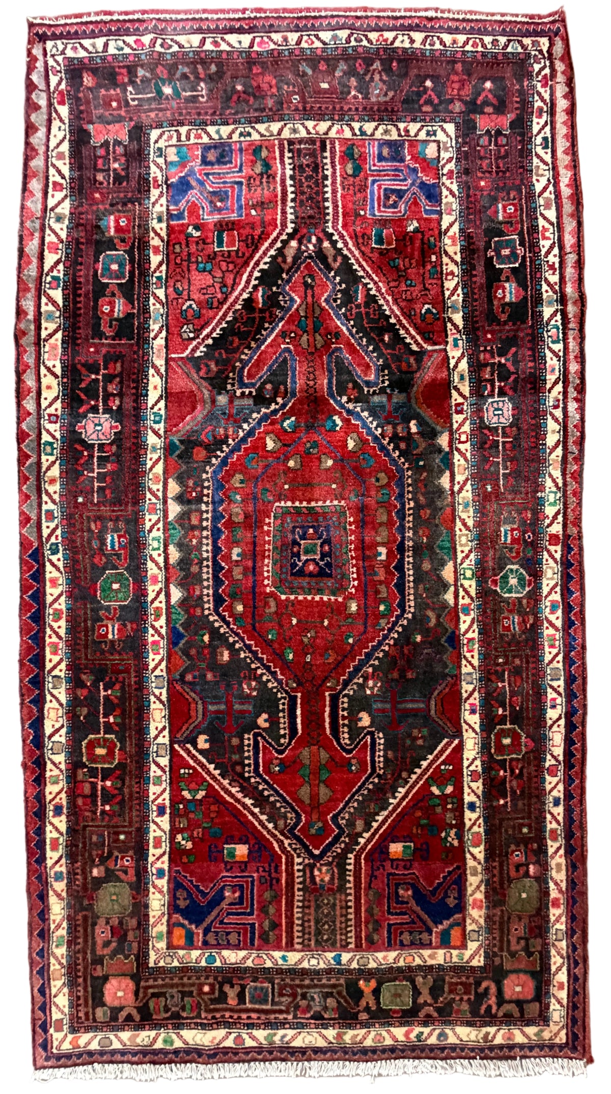 Hand-Knotted Persian Tuyserkan Rug - 4’11”x9’