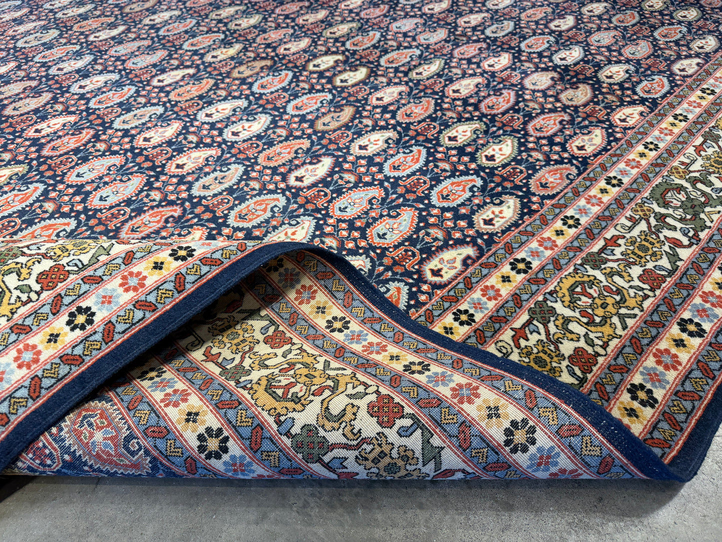 7’10”x11’7” Hand-Knotted Wool Persian Malayer Paisley Area Rug