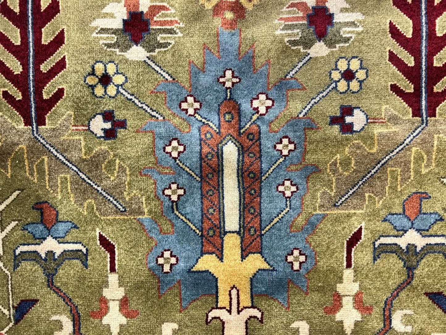 8'10"x11'10" Handmade 100% Wool IndoHeriz Rug