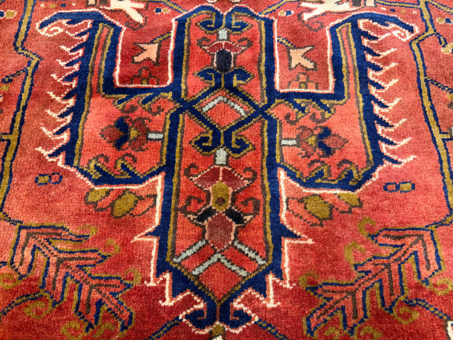 Hand-Knotted Persian Heriz Rug - 9’3”x12’2”