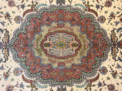 Hand-Knotted 60 Raj Persian Tabriz Rug - 10’x13’1”