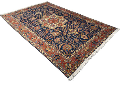 Hand-Knotted Persian Heriz Rug - 7’9”x11’6”