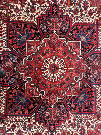 Hand-Knotted Persian Heriz Rug - 11’3”x15’8”