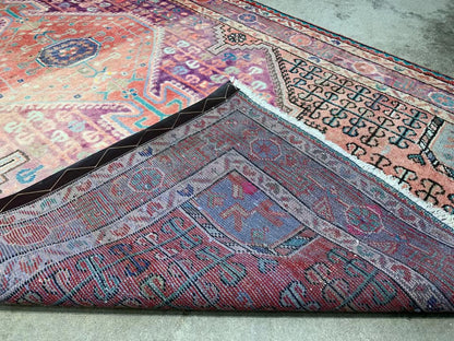 4'2"x7'7" Tribal Handmade 100% Wool Persian Nahavand Rug