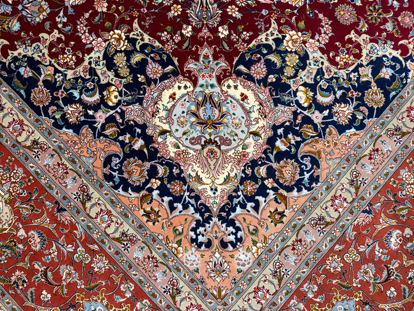 Hand-Knotted 80 Raj Persian Tabriz Rug - Signed - 9’9”x13’6”