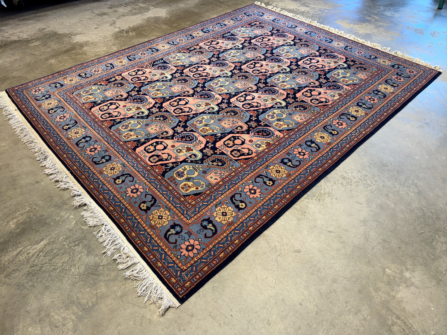 7’10”x10’2” Hand-Knotted Fine Romanian Area Rug