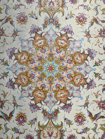 Hand-Knotted Persian Tabriz 70 Raj Rug - 4'10"x6'10"