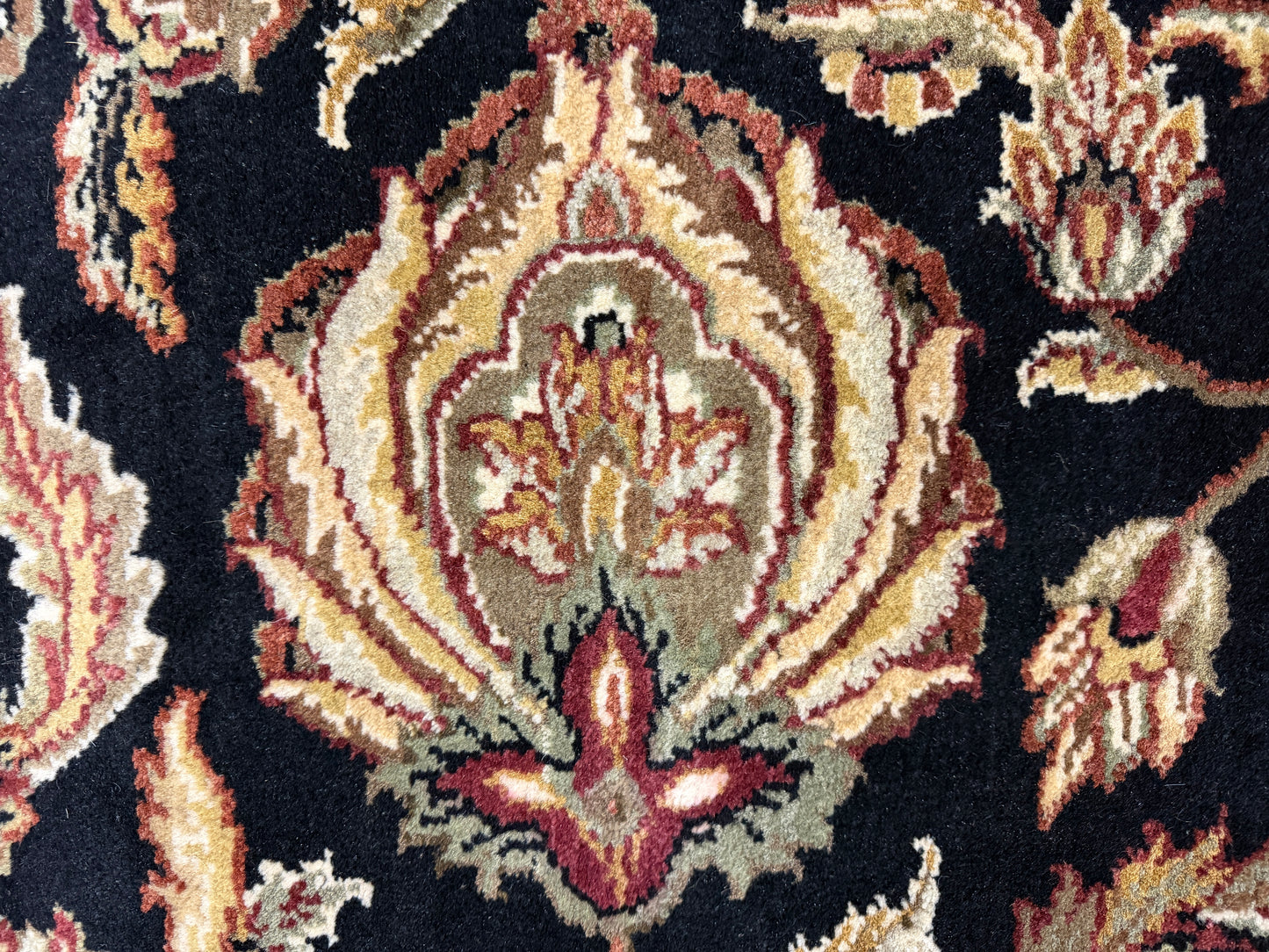 12’1”x15’2” Hand-Knotted Wool Agra Area Rug Handmade All-over Carpet