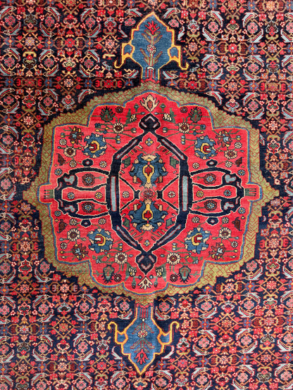 12’10”x20’3” Rare Palace Size Hand-Knotted Triclinium Bidjar Persian Area Rug